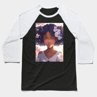 Beautiful anime black girl - Best Blm Gift For black girl Baseball T-Shirt